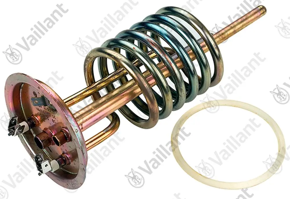 Vaillant Heizkörper mit spiraliger Wärmetauscherstruktur. Inklusive verplombter Anschlussklemmen und einer Dichtungsring.